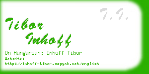 tibor inhoff business card